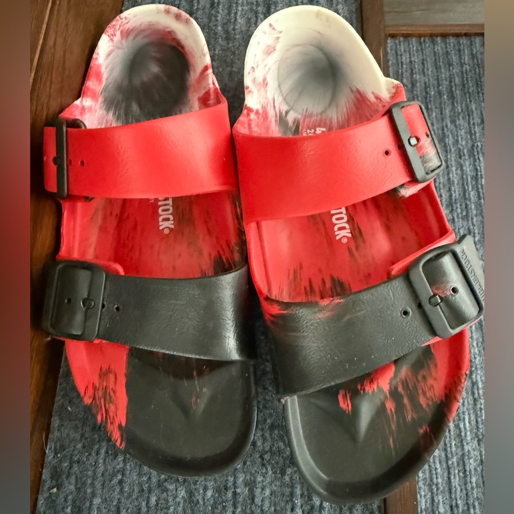Birkenstock Arizona Eva Red Black and white women’s 10